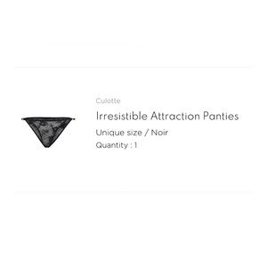 🔥NWT ATELIER AMOUR “Irresistible Attraction” Panties in OS, W SUEDE POUCH